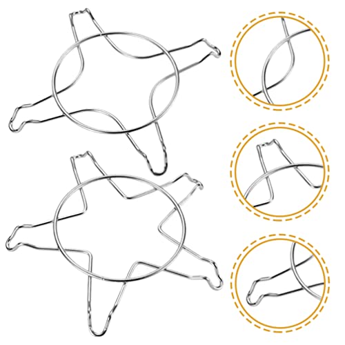 CALLARON 2 Pçs Cremalheiras de Fogão Wok à Prova de Vento Anel de Suporte Wok Anéis de Panela de Lei