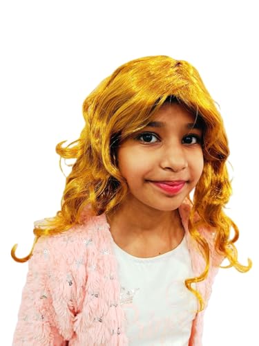 Image of BookMyCostume Buy Golden Blonde Color Foreigner Long Hair Wig for Girls and Women Fancy Dress Costume Accessory