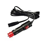 ADDLIVE Auto Kühlschrank Kabel, 12V/24V Kabel für Kfz-Kühlschrank mit Druckknopf Schalter, 1.8m 2 Pin Verlängerungskabel, Elektrische Mini Kühlschrank Kabelstecker für Auto Kühlbox (Schwarz)