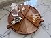 Pizza Serving Board - Wooden Serving Tray 12' Inch Dia - 6 Individual Charcuterie Boards and a Pizza Plate. The Ultimate Pizza Serving Tray Experience.