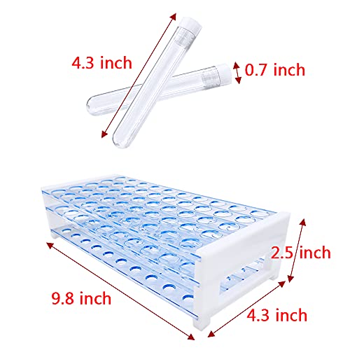 Szsrcywd GFGN 50Pcs Clear Plastic Test Tubes thumb #3