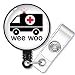 GEYGIE Wee Woo Badge Reel Retractable with Alligator Clip, Funny Ambulance ID Badge Holder Gift for ER Nurse Rapid Response Team Trauma Team Nurse Doctor Coworkers 1st Responders