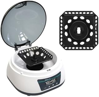 YFYIQI Digital Mini Centrifuge 1000-7000rpm Speed Adjustable Lab Micro Centrifuge Max Relative Centrifuge Force 3286xg 2 in 1 Rotor for 0.2/0.5/1.5/2ml Micro Tube