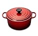 Le Creuset Signature Enameled Cast-Iron 4-1/2-Quart Round French (Dutch) Oven, Cerise (Cherry Red)