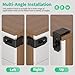 YogePote 90 Degree Hasp Latch, Heavy Duty 304 Stainless Steel Padlock Hasp Lock for Right Angle File Cabinet, Desk Drawer, Tool Box, Mailbox, Bookcase (Black-1pc)