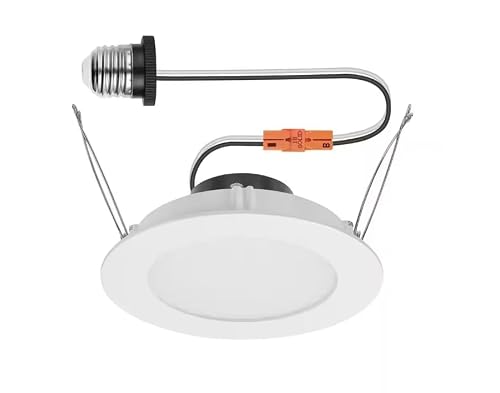 Commercial Electric 6 in. 30 Lighting Options Title 20 Integrated LED Recessed Light Trim Adjustable CCT New Construction Remodel Kitchen 53820101