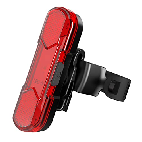 Mikikit High Visibility Bike Rear Light Rechargeable Made from Pc Abs Waterproof Compact for Essential Cycling Gear