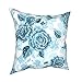 Kwiatowy wzór niebieski pastelowy obraz róże poszewki na poduszki dekoracyjna poszewka na poduszkę 30 x 30 cm bawełniana poszewka na poduszkę letnia dekoracja domu do wewnątrz na zewnątrz sofa salon