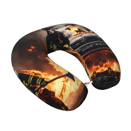 Almohada de cuello con diseño de bomberos y espuma viscoelástica miniatura 2
