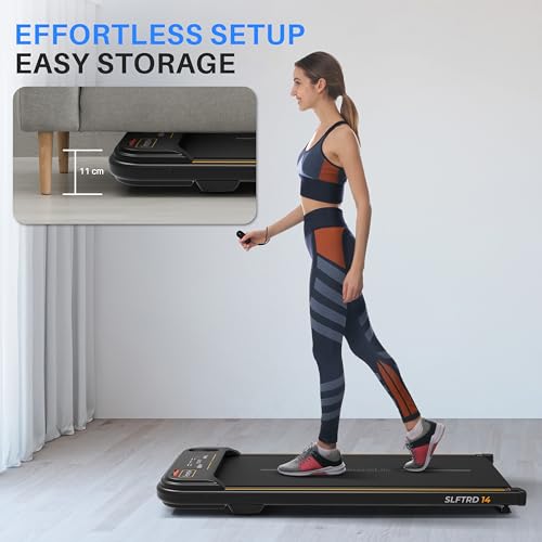 SereneLife Walking Pad Treadmill – Portable Under Desk Treadmill for Home & Office, Compact Foldable Design, Slim Electric Walking Pad with Remote Control & Adjustable Speed - Image 5
