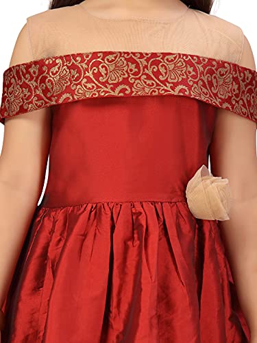 Image of Aarika Girl's Maroon Color Dress