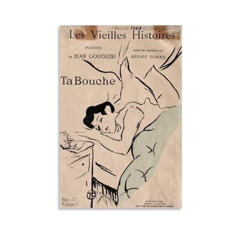 Impression Murale Figure Féminine Toulouse-Lautrec 1893 Décoration Salon Chambre 50x75