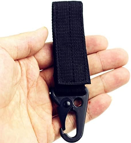 6-Piece Tactical Nylon Webbing Buckle Carabiner Molle Belt Clip Key Buckle, Suitable for Outdoor Sports(Black) - Image 3