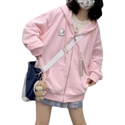 LRF Kawaii Zip Hoodie Pink Small
