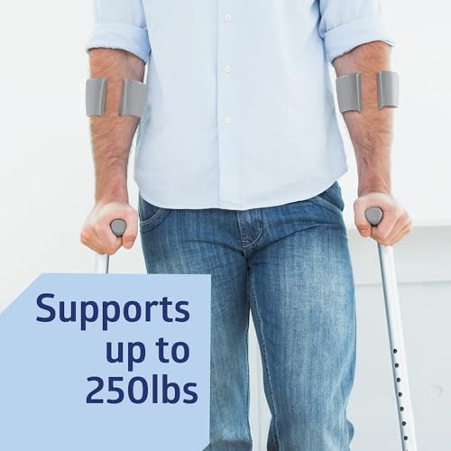 Medline Aluminum Forearm Crutches, Adult, Cuff Size 4", Pack of 2 by Medline - Image 3