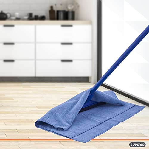 Image of Superio Microfiber Squeegee Mopping Towel Extra Large Miracle Cloth 20 x 30 Streak Free Microfiber Floor Cloth-Rag for Cleaning House, Kitchen, Bathroom-Scratch Free- 6 Pack (205-1003)