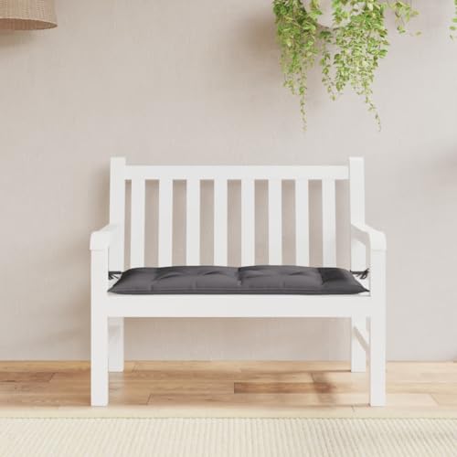 Foknhdi 39.4 x 19.7 x 2.8 in Anthracite Garden Bench