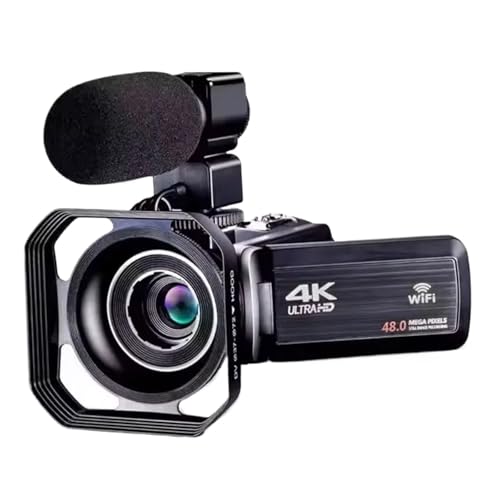 Caméra vidéo 4K pour créer des vlogs sans bruit de fond grâce au microphone externe inclus
