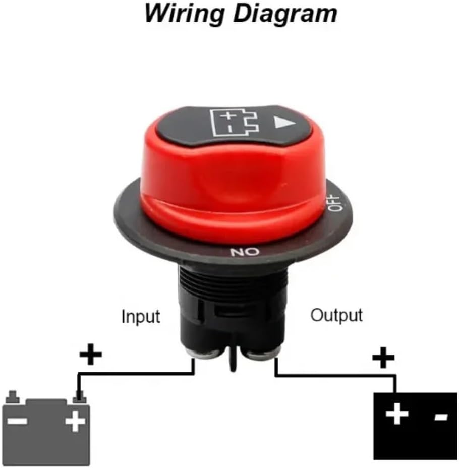 1pcs Battery Disconnect and Isolation Switch DC 12V-300A Power on/Off, Automotive and Marine Battery Disconnect Switch(200A)