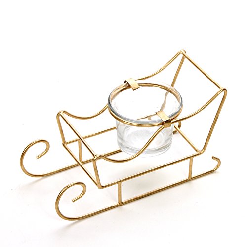 Hosley 5.5 Inch Long Sleigh Tea Light Led Candle Holder. Makes A Great Decor For Christmas Winter Wedding Gift Or Home Decor Aromatherapy Spa O9 #TOP7