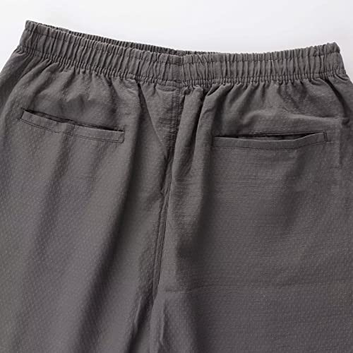 Ohsnmaksl Men's Casual Shorts Drawstring Walk Summer Beach Swim Chino Golf Quick Dry Mesh Sports Running Short With Pockets 23-M-Xxdk-Grey-M #TOP4