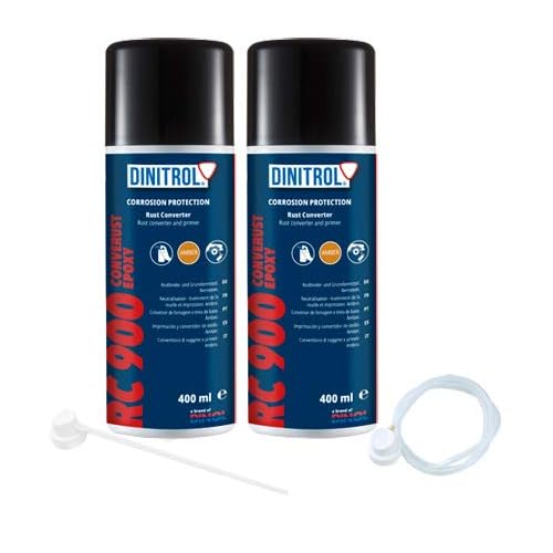 Dinitrol RC900 Rost-Umwandler & Grundierung 2 x 400 ml Aerosol mit 600 mm Verlängerung Spray Düse