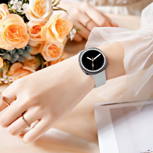 EIHAIHIS [4+4Pack Bling Diamond Case for Samsung Galaxy Watch 8 Screen Protector 40mm Women, Glitter Rhinestone Protective Hard PC Bumper Covers for Galaxy Watch 8 Case 40mm Accessories - Image 6