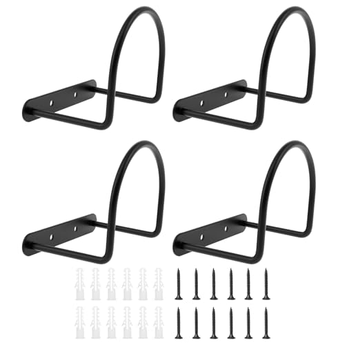 RdjEokf 4 PCS Cowboy Hat Rack, Metal Wall Mounted Baseball Hats Rack, Metal Hat Holder, Space Saving Western Cowboy Hat Rack, For Wall Iron Cowboy Hat Holder, For Entryway