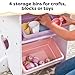 KidKraft Wooden Heart Table & Chair Set with 4 Storage Bins, Children's Furniture – Pink, Purple & White, Gift for Ages 3-8