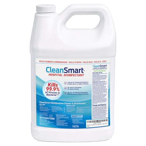 Image of CleanSmart Hospital Disinfectant, Kills 99.9% of Viruses and Bacteria, Hypochlorous Acid Technology, EPA Registered, 4 Gallons (HOCL)