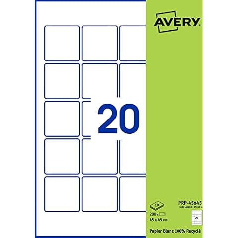 Étiquettes Autocollantes Avery 45x45 mm thumbnail