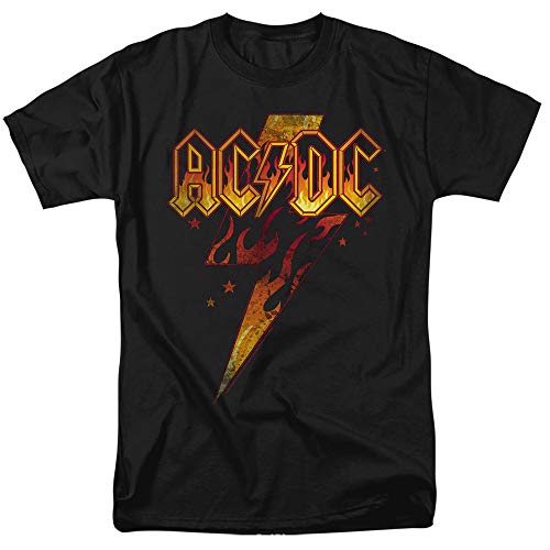 Popfunk ACDC Fire Bolt Unisex Adult T Shirt (Fire) Small