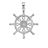 Claddagh Gold Religious Jewelry Fine Sterling Silver Wheel of the Buddhist Dharma Pendant