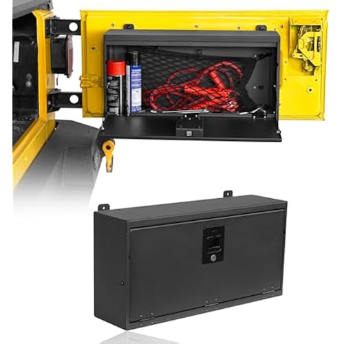 Hooke Road Tailgate Storage Lock Box for 1997-2006 Jeep Wrangler TJ