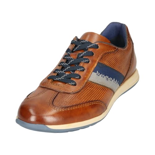 Image of bugatti Unisex Adult Cognac Leather Sneaker 311-A9Q05