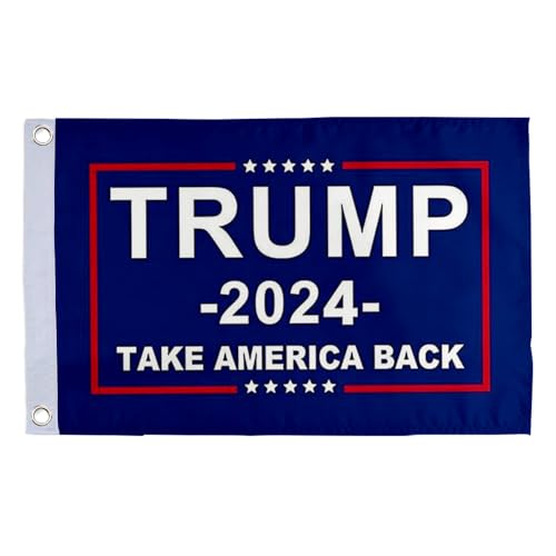 Small Flag Double Sided Trump 2024 Flag- 12 X 18 Inch Boat Motorcycle Yacht Boat Bike Car Flag with 2 Brass Grommets