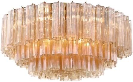 Crystorama Addis 16 Light Aged Brass Flush Mount