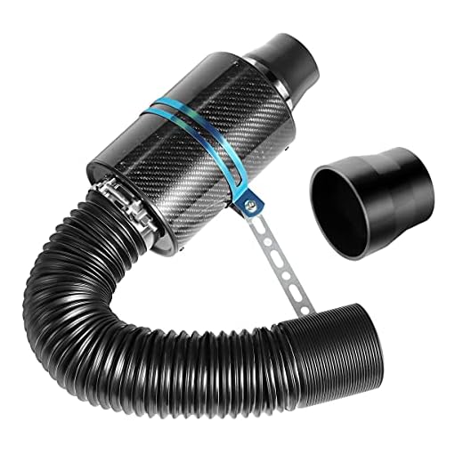 Beautihome Sistema de admisión de aire de Fibra de Carbono Caja de filtro de la Serie de 3 "