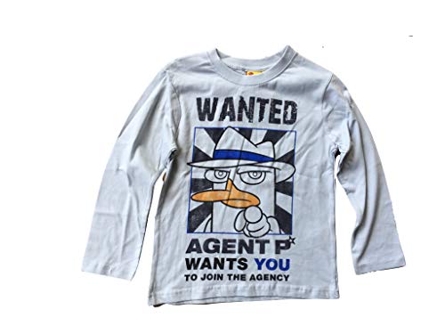 Preisvergleich Produktbild Disney Phineas und Ferb Agent P. Langarmshirt graublau (116)