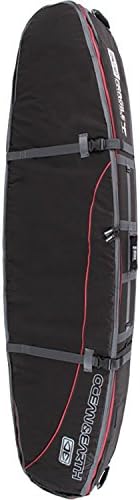 Ocean & Earth O&E Double Coffin Shortboard Cover 6'6" Black/Red - Surfboard Bag Cover