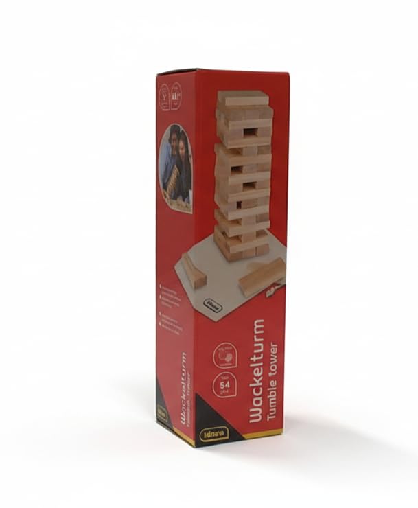 Idena 40087 - Wackelturm Jeu en Bois, Jeu d'adresse...