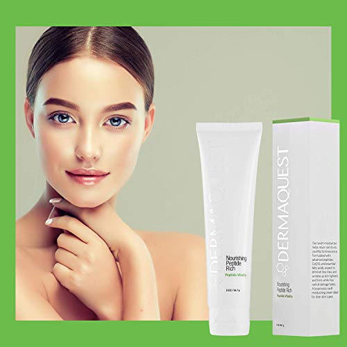 DermaQuest Peptide Vitality Nourishing Peptide Rich - Daily Face Moisturizer for Dry Skin - Anti-Aging Firming Cream for Wrinkles & Fine Line - Face Moisturizer for Men & Women