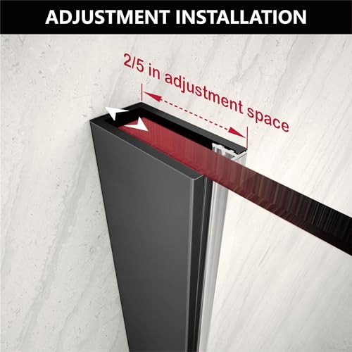 Oudbo Molartte Frameless Wall Hinge Shower Door With 5/16"(8Mm) Tempered Glass,Hinged Single Swing Shower Door By Easy Clean Coating Glass thumb #7