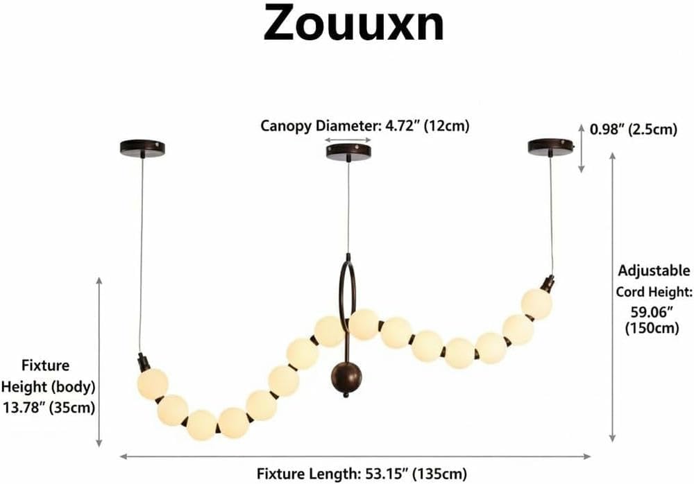 Pendant Lights Wavy Chandelier Sculptural Globe Pendant Modern Home Decor Indoor Outdoor Durable Energy Saving Easy Installation