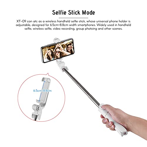 Perche à selfie extensible SCRUBY avec trépied de table noir et télécommande - 6