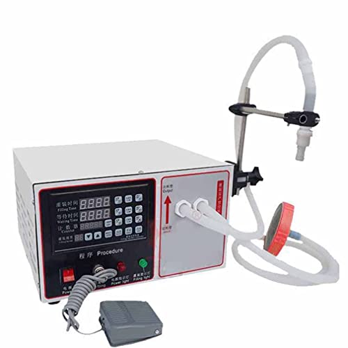 Liquid Filling Machine, Large Peristaltic Pump Automatic Bottle Filler with Electronic Scale Automatic Weighing, High Precision, 17 L/min Digital Cosmetic Oil Filler for Perfume, Water, Juice, Thick E