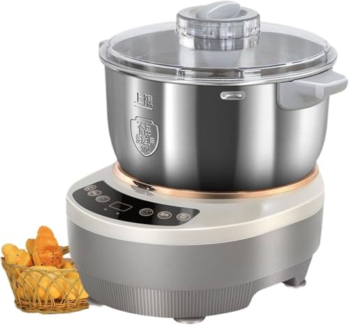 FJYAWEN Amasadora con Función De Fermentación, Amasadora con Temporizador, Batidora De Acero Inoxidable De 5 L/7 L, Temporizador De Microcomputadora Y Panel Táctil.,5L
