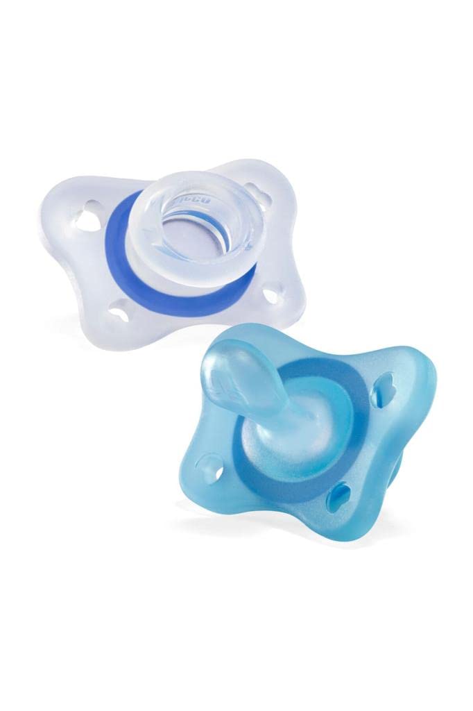New Cross Chicco Nursing Physio Mini Soft Soother 2Pcs (Blue) (2-6Mos) Blue