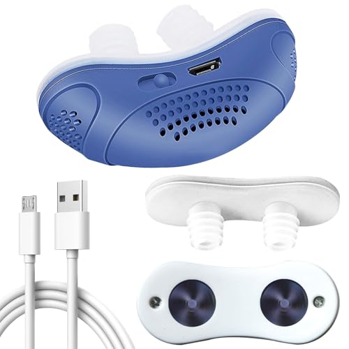 Anti Snoring Devices for Sleep Apnea – Effective Snoring Aids for Men and Women – Comfortable Anti Snoring Device for Better Sleep & Snoring Relief (Blue)