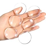 Door Stopper Wall Protector - Wall Shield Bumper Guard from Door Knobs, Sturdy Self Adhesive, Soft and Transparent,Washable and Reusable Shock Absorbent Gel for Home Office (Classic Round, 6pcs)